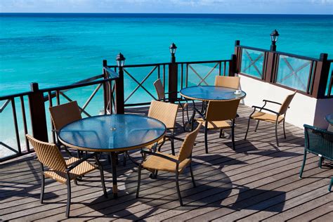Restaurant Tables With Sea View Free Stock Photo Public Domain Pictures