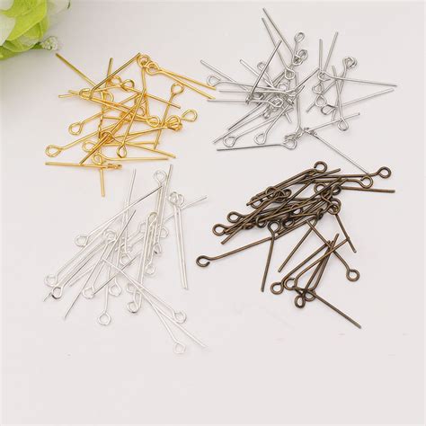 50g Length 30mm To 50mm Iron Eye Pins Needles Connect Beads Pins More