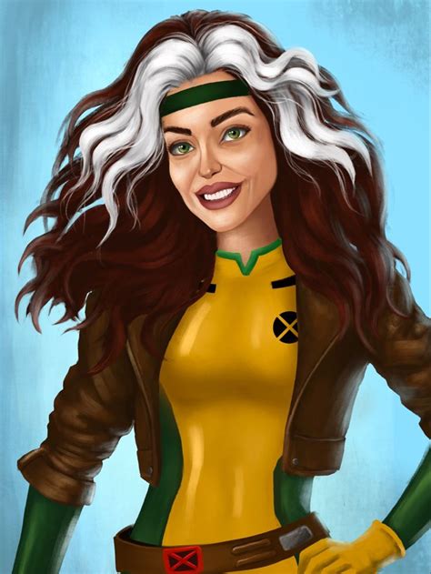 Rogue X Men In 2021 Fantasy Portraits Character Illustration Marvel