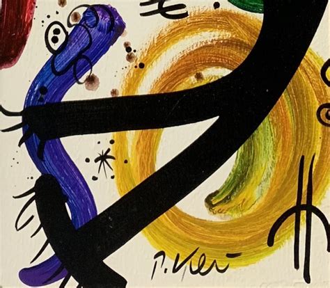 Peter Keil Joan Miro Oil Painting The Missing Link