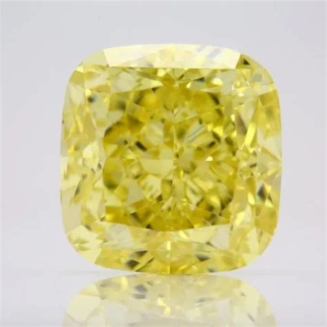 201 Ct Intense Yellow Cushion Diamond At Rs 900000piece Lab Created