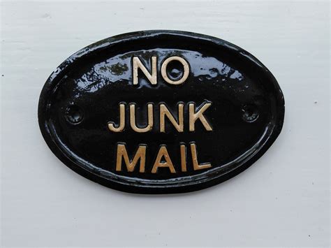 No Junk Mail House Sign Letterbox Etsy Canada