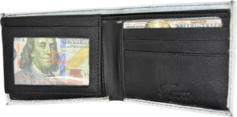 Tems Mens Handcrafted Faux Leather Flip Id Bifold Wallet New Hundred