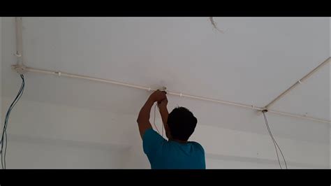 They are created using metal grid systems, which are suspended below the ceiling or roof deck using a series of wires. False Ceiling me Wiring कैसे करते है ? Electric Wiring For ...