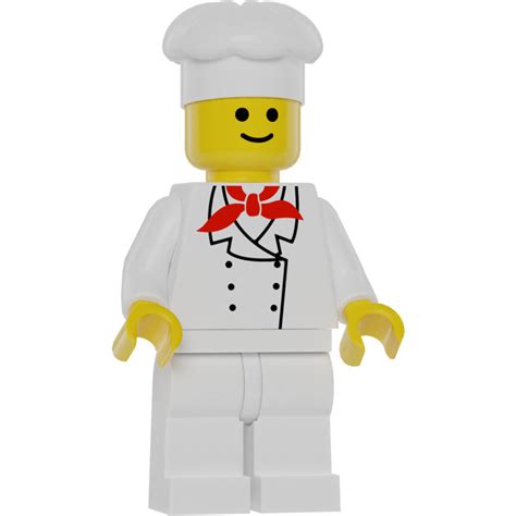 Lego Chef Standaard Grijns Wit Poten Minifiguur Inventaris Brick
