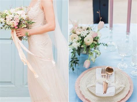 Rose Quartz And Serenity Bridal Style With Pantone Colours Of The Year