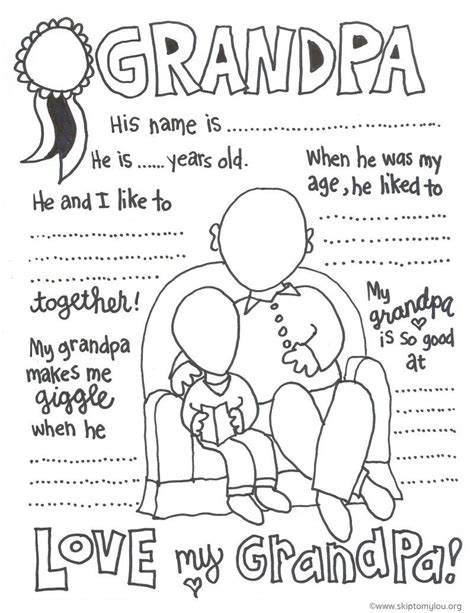 Father's day poems, quotes, coloring pages, coupon books and more. Grandparent Coloring Pages for Grandparents Day ...