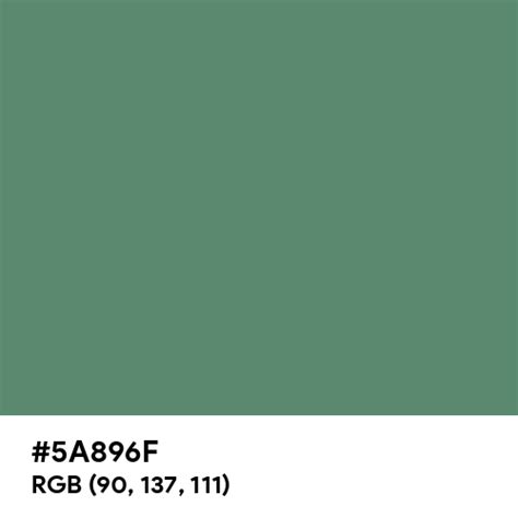 Dusty Green Color Hex Code Is 5a896f