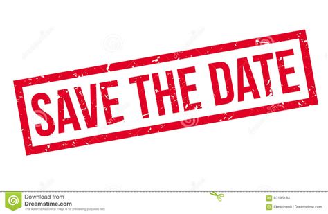 Save The Date Rubber Stamp Stock Illustration