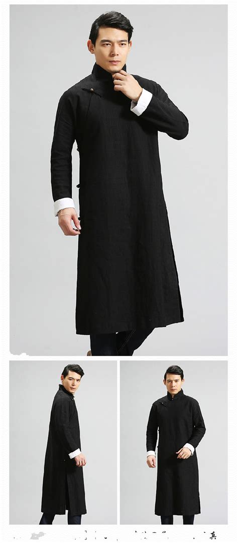 Get great deals on ebay! 2020 Chinese Traditional Dress Men Mandarin Collar Long ...