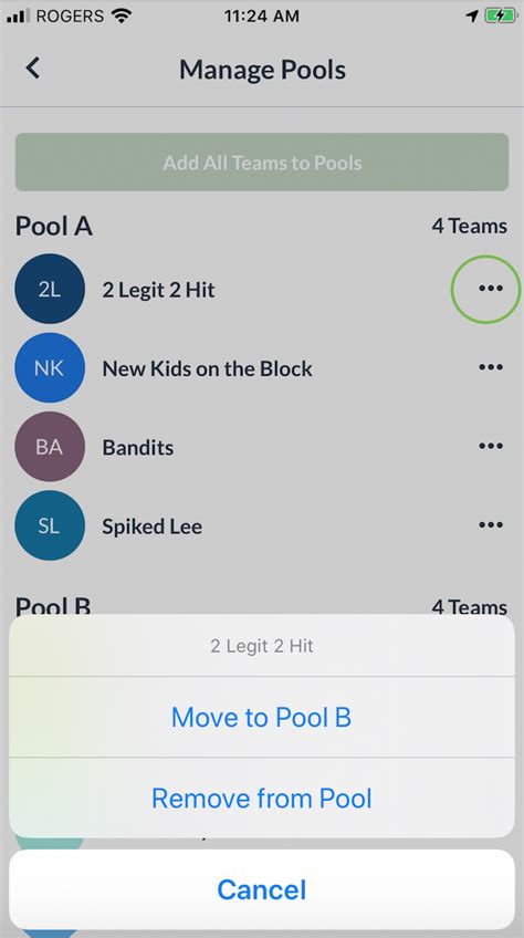 Create A Tournament Part 2 Set Up The Round Robin Schedule App