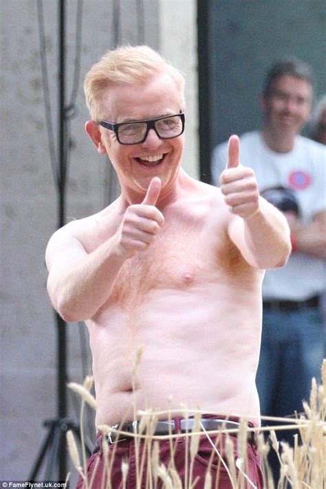 Chris Evans Goes Completely Shirtless As He Films The One Show Daily