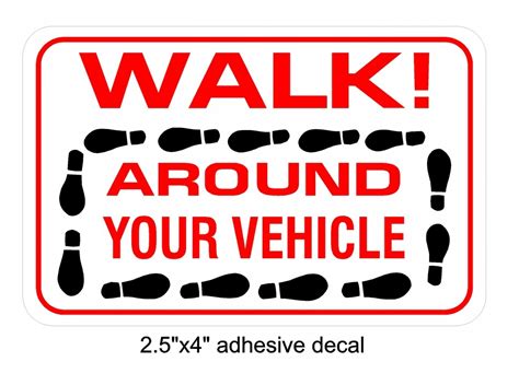 Walk Around Your Vehicle Sticker Tradecals