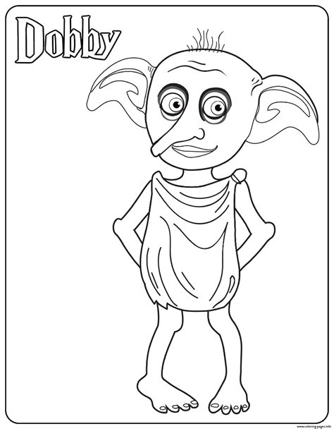 Dobby Coloring Pages Printable