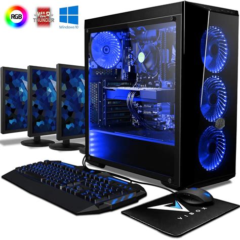 Vibox Warrior 7 Gaming Pc Computer With Game Voucher Windows 10 Os 3x