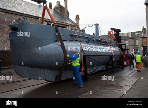 The Legendary X51 Submarine Being Prepared For Placing In The Scottish