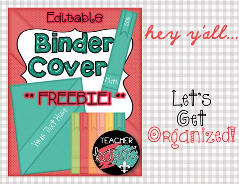 Teacher Binder Cover Templates Free