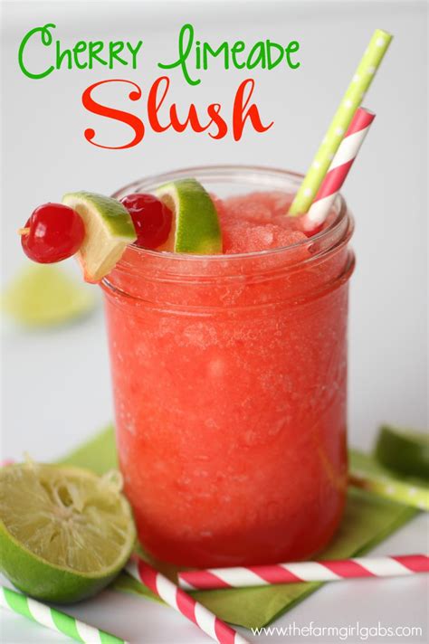 Without lime, some of the most popular and classic cocktails would fall flat (lime juice is key in the margarita and the gimlet). Cherry Limeade Slush | www.thefarmgirlgabs.com