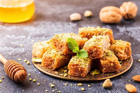 Homemade Baklava With Nuts And Honey Enticingdesserts Com
