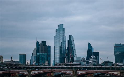 Download Wallpaper 3840x2400 City Skyscrapers Buildings Bridge