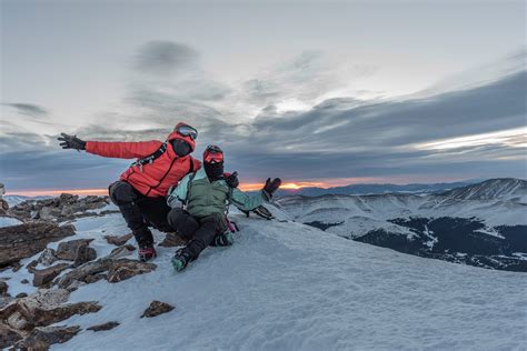 Quandary Peak Winter Sunrise Summit