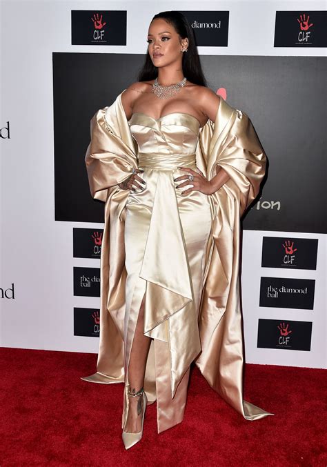 Rihanna Satin Rihanna Looks Strapless Dress Formal Rihanna Outfits