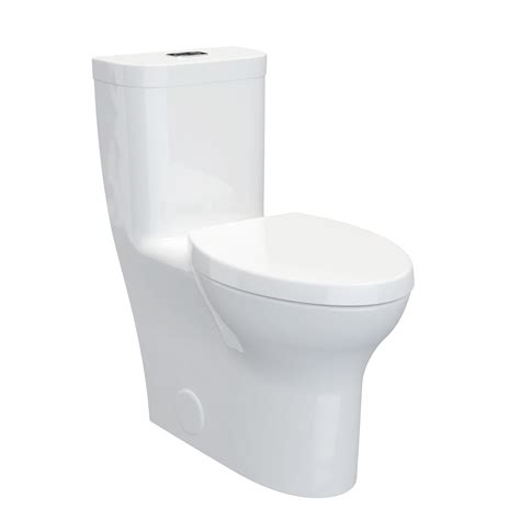 Equility® One Piece Dual Flush Chair Height Elongated Toilet With Seat