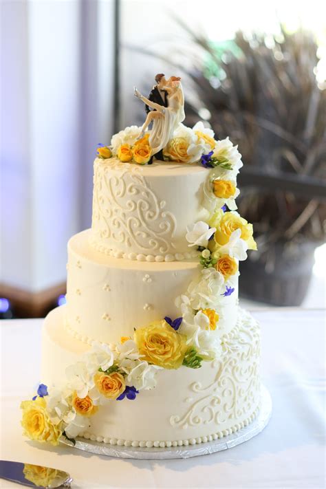 Yellow Wedding Yellow And Blue Wedding Cake Flowers Your Sweet