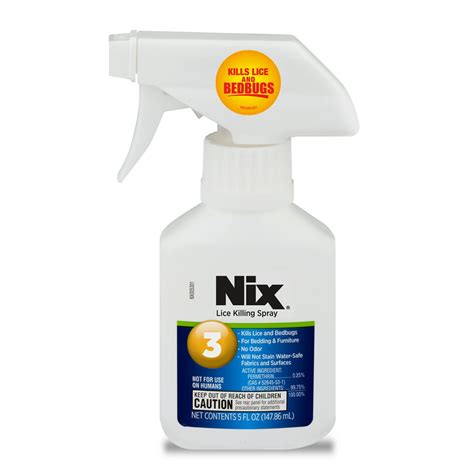 Nix Lice And Bed Bug Killing Spray For Home Bedding And Furniture 5 Fl Oz