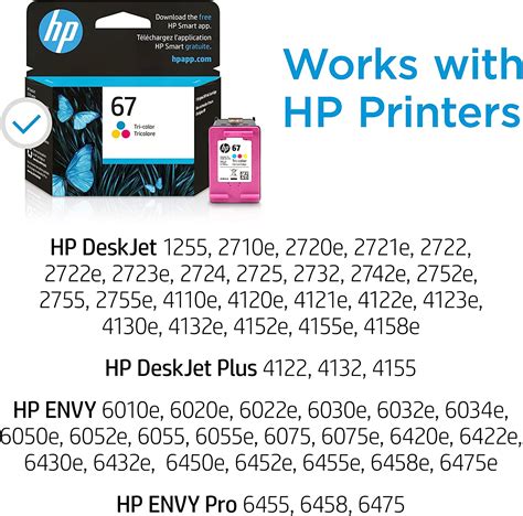 Buy Original Hp 67 Tri Color Ink Cartridge Works With Hp Deskjet 1255