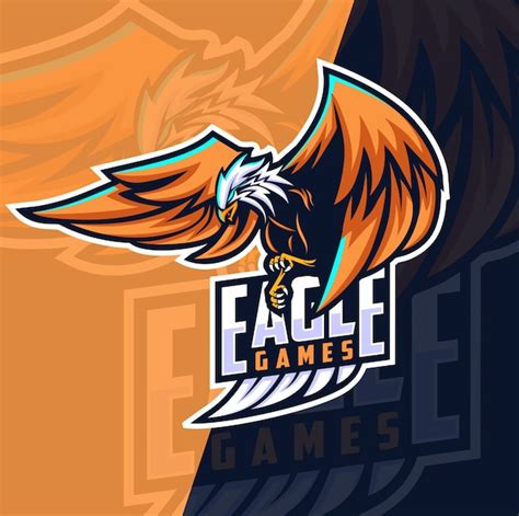 Gaming Eagle Mascot Logo Free Template Ppt Premium Download 2020