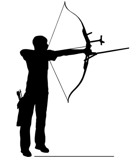 Bow And Arrow Archery Silhouette Clip Art Arrow Png Download 768