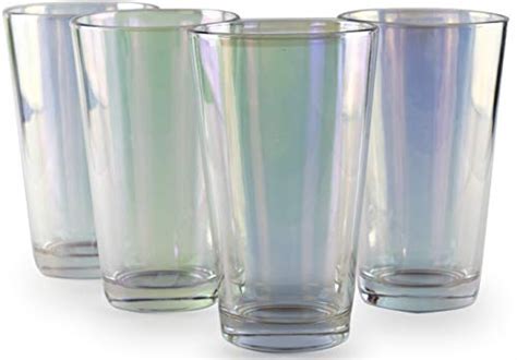 Circleware 10132 Air Bubble Heavy Base Highball Drinking Glasses Set Of 4 Dinnerware Kitchen