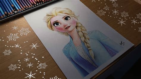 Drawing Elsa Of Frozen 2 Step By Step Youtube