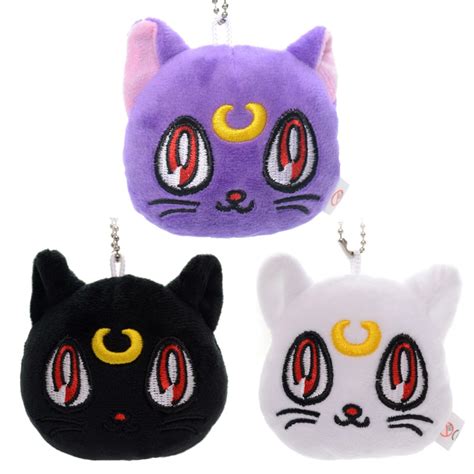 Lovely Sailor Moon Black Purple Luna Cat Plush Anime Action Figure Cartoon Cats Collectible