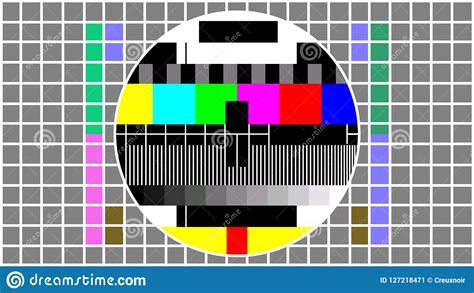 Television Screen Color Test Pattern Stock Illustration