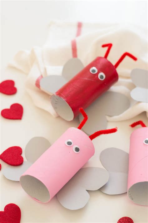 Toilet Paper Roll Diy Love Bug Valentine Craft Sugar Agenda