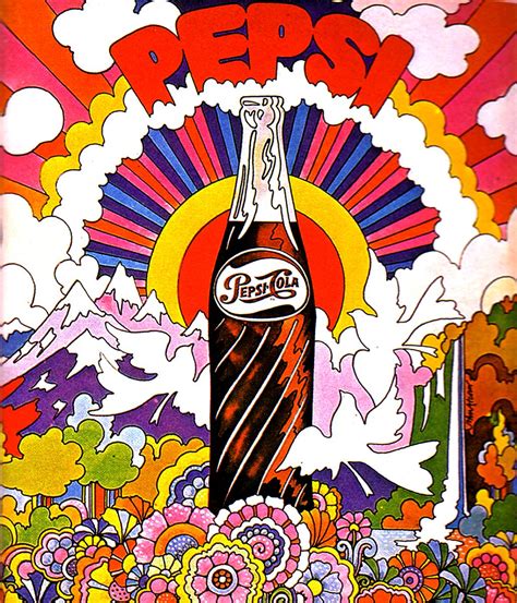 Pepsi Ad Illustration By John Alcorn 1969 Psychedelic Art