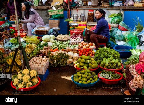 Fruit And Vegetables For Sale At The Psar Nath Market Central Market