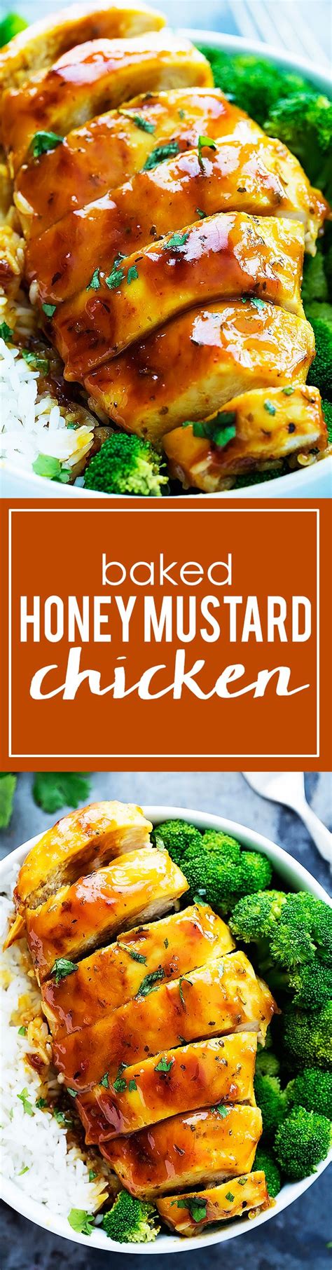 Baked Honey Mustard Chicken Creme De La Crumb Healthy Chicken Recipes Turkey Recipes Cooking