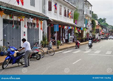 The Main Street In Luang Prabang Laos Editorial Stock Photo Image Of Heritage Attraction