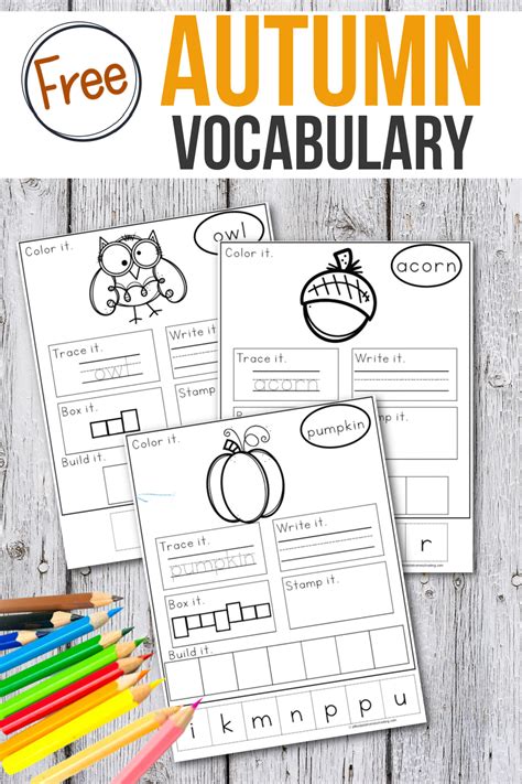 Free Printable Cut And Paste Fall Worksheets