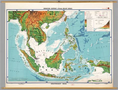 Southeast Asia Map Physical