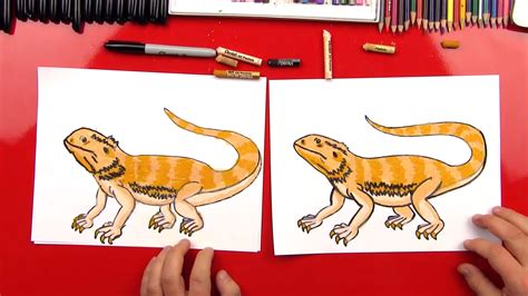 How To Draw A Bearded Dragon - Art For Kids Hub