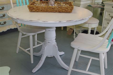 It is beautiful and had very fine craftsmanship, you can tell the team takes pride in their work. Coastal Chic Boutique: Distressed White Round Dining Table ...