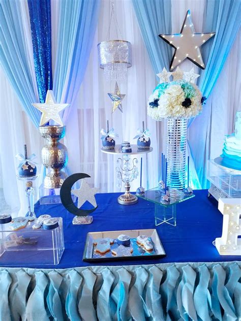 If factors like travel or religious beliefs dictate a different time for the shower. Starry Night Baby Shower - Baby Shower Ideas - Themes - Games