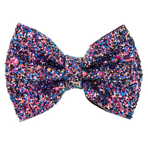 Space Glitter Hair Bow Clip Claires