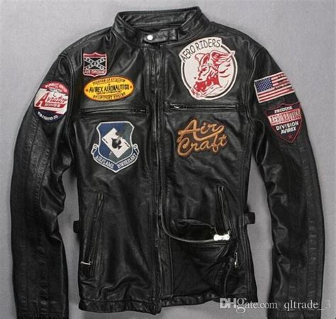 2018 Men Genuine Leather Jackets Avirexfly Motorcycle Jackets Avirex