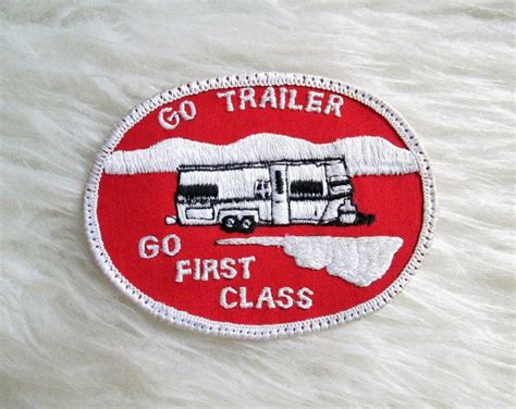 Vintage Go Trailer Go First Class Patch Etsy