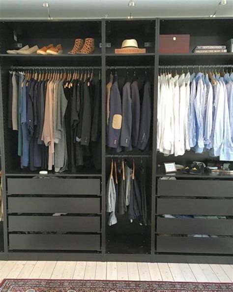 When all you need is a wardrobe with all the basic functions. BN IKEA Pax Wardrobe Frame Black Brown, Furniture, Shelves ...